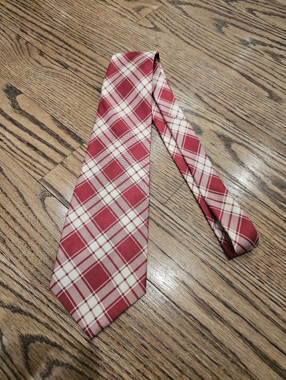 Men's Polo Red Plaid Tie - Classic Pattern